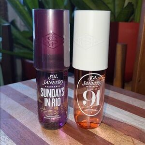 Bundle 2 Sol de Janeiro 91 and Sundays in Rio 3 oz body hair mist